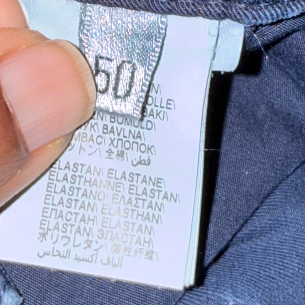 BRUNELLO CUCINELLI Blue Cotton Mens Dress Pants 50 - Picture 6 of 9